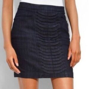Anthropologie Leifsdottir Pleated Denim Mini Skirt NWOT Size 2